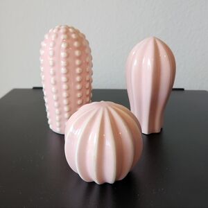 IKEA Pink Ceramic Cactus Decor Set